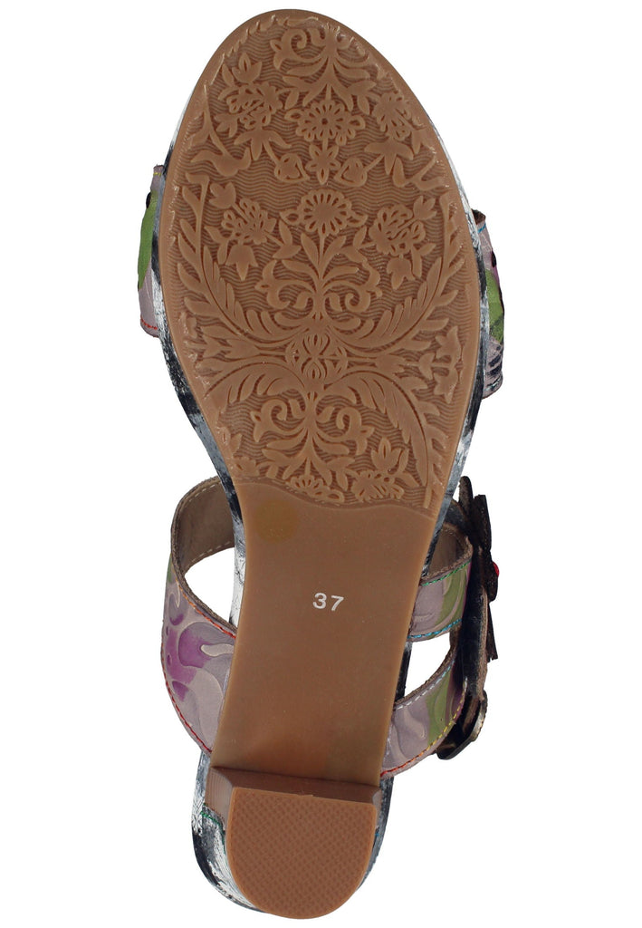 Laura Vita Sandalen Leder Grau/Grün