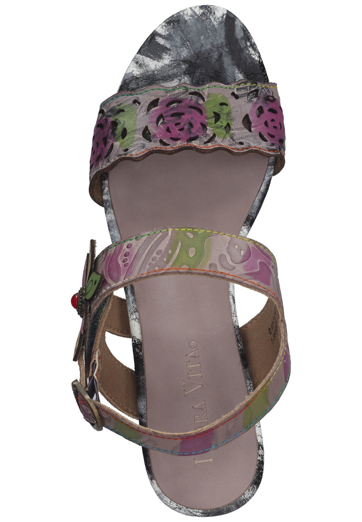 Laura Vita Sandalen Leder Grau/Grün