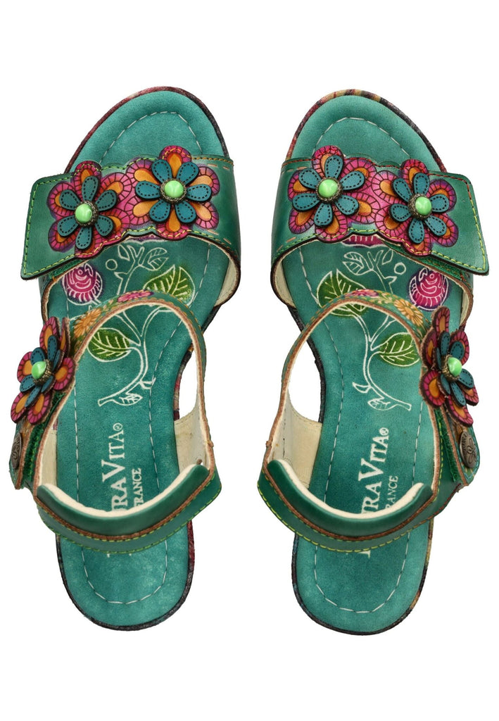 Laura Vita Sandalen Leder Grün