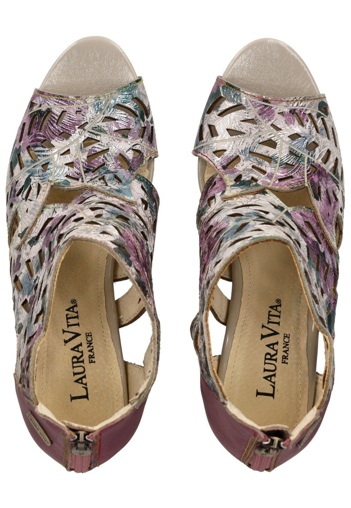 Laura Vita Sandalen Leder Rosa/Silber