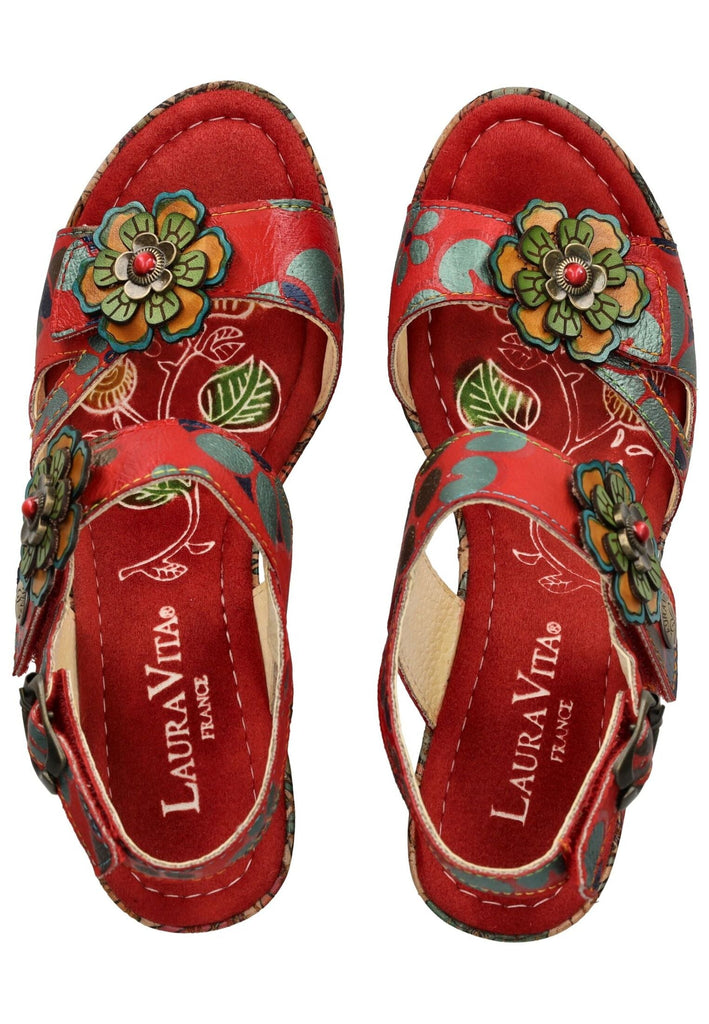 Laura Vita Sandalen Leder Rot