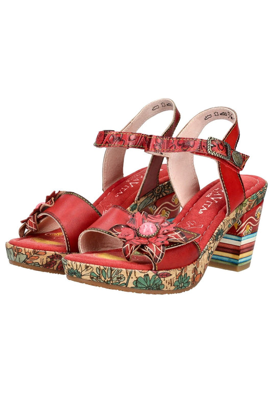 Laura Vita Sandalen Leder Rot