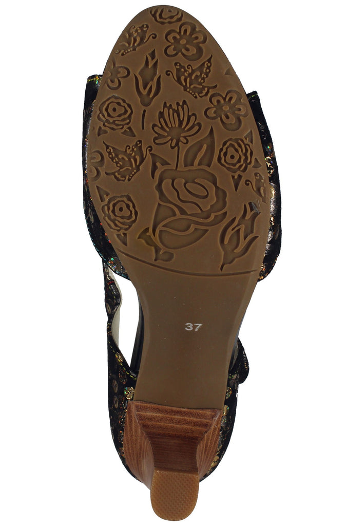 Laura Vita Sandalen Leder Schwarz Kombi