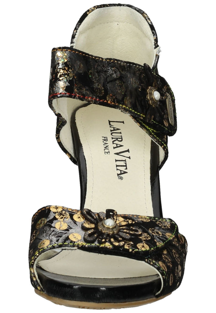 Laura Vita Sandalen Leder Schwarz Kombi