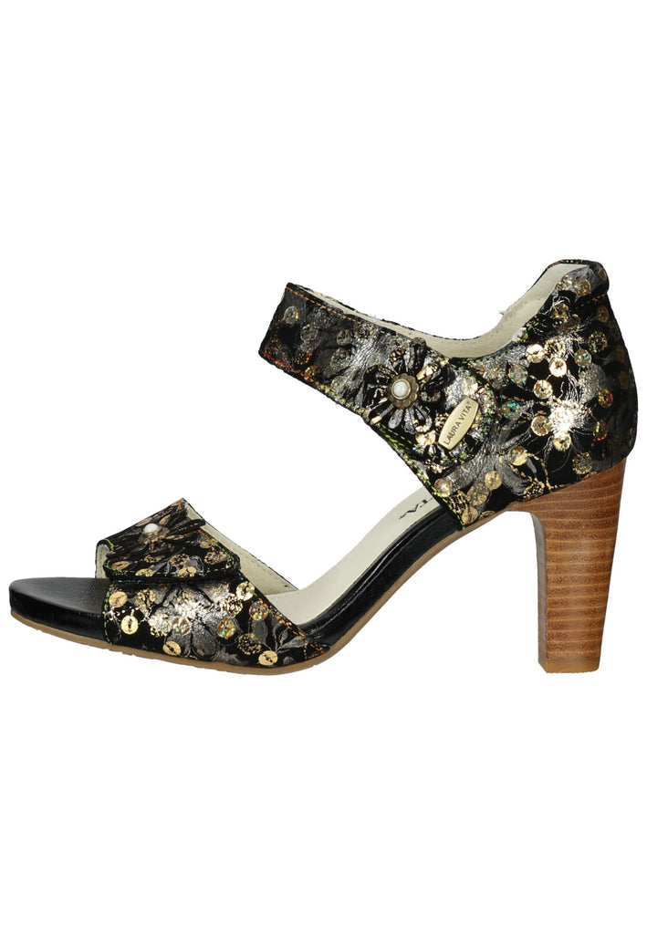 Laura Vita Sandalen Leder Schwarz Kombi