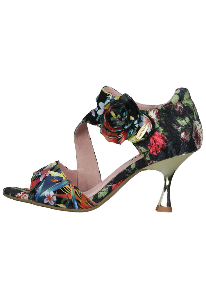 Laura Vita Sandalen Leder/Textil Mehrfarbig