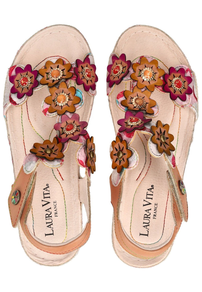 Laura Vita Sandalen Leder/Textil Rose