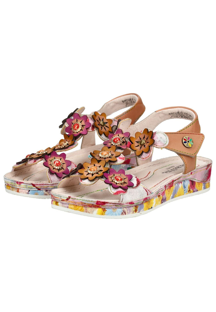 Laura Vita Sandalen Leder/Textil Rose