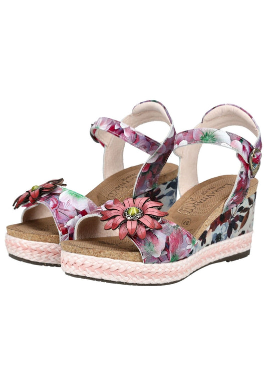 Laura Vita Sandalen Leder Weiß/Lila