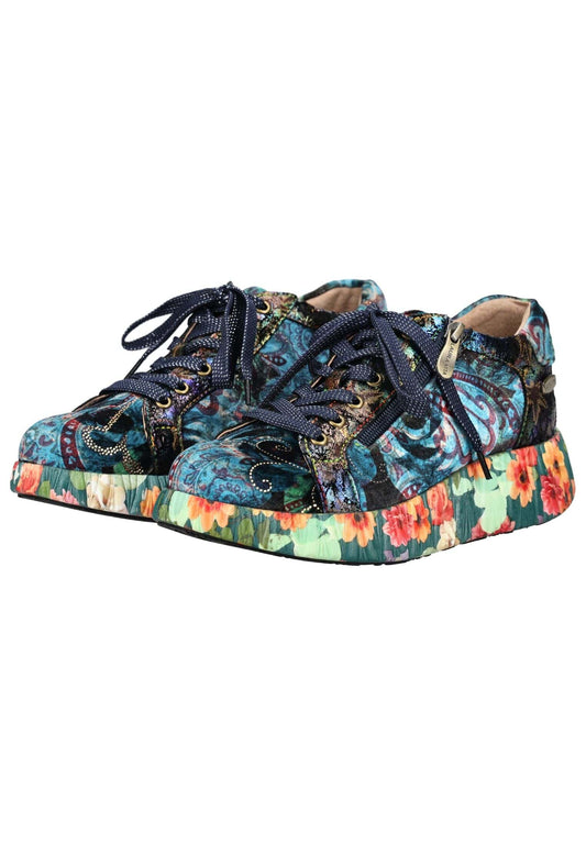 Laura Vita Sneaker Leder/Textil Indigo