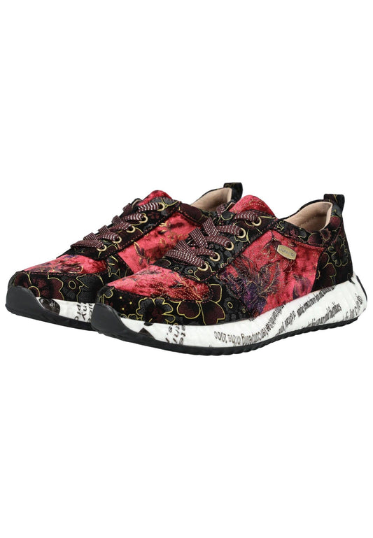 Laura Vita Sneaker Leder/Textil Rot/Schwarz