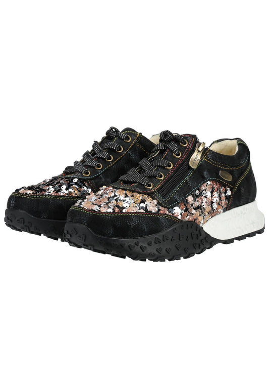 Laura Vita Sneaker Leder/Textil Schwarz Kombi