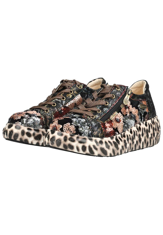 Laura Vita Sneaker Leder/Textil Schwarz Multi