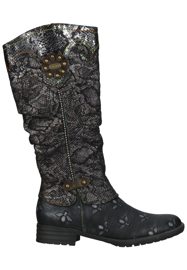 Laura Vita Stiefel Leder/Textil Anthrazit