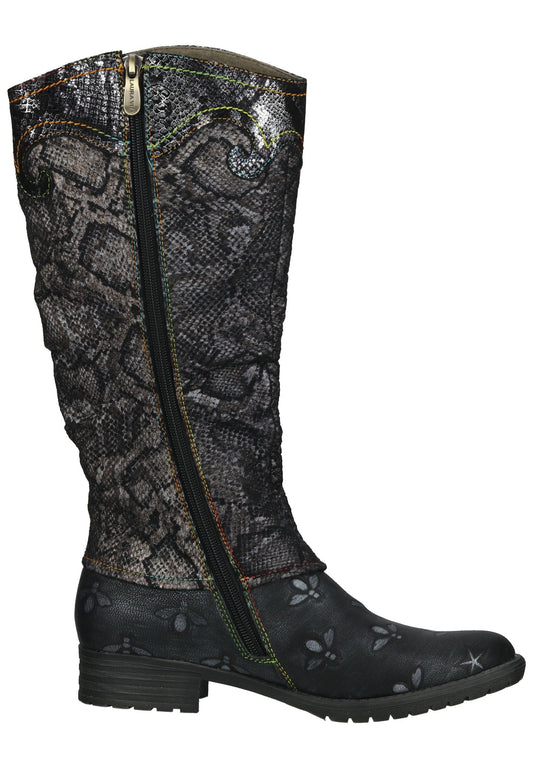 Laura Vita Stiefel Leder/Textil Anthrazit