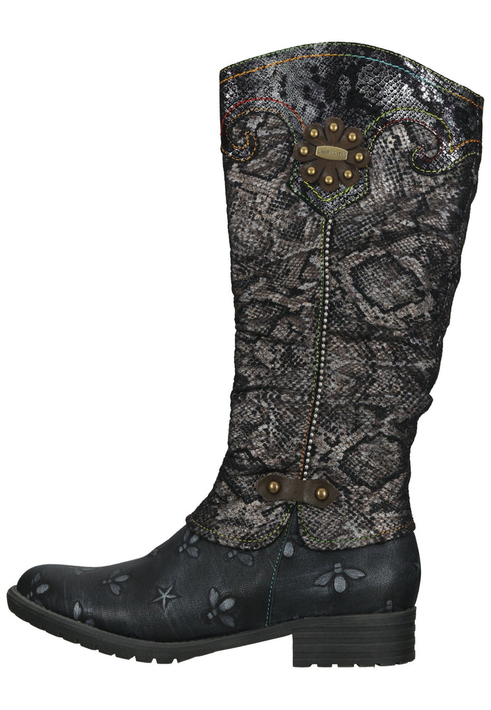 Laura Vita Stiefel Leder/Textil Anthrazit