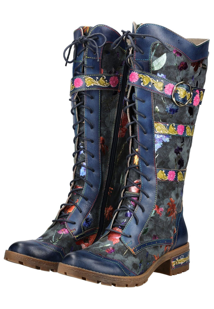 Laura Vita Stiefel Leder/Textil Blau