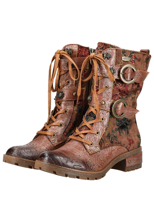 Laura Vita Stiefel Leder/Textil Camel