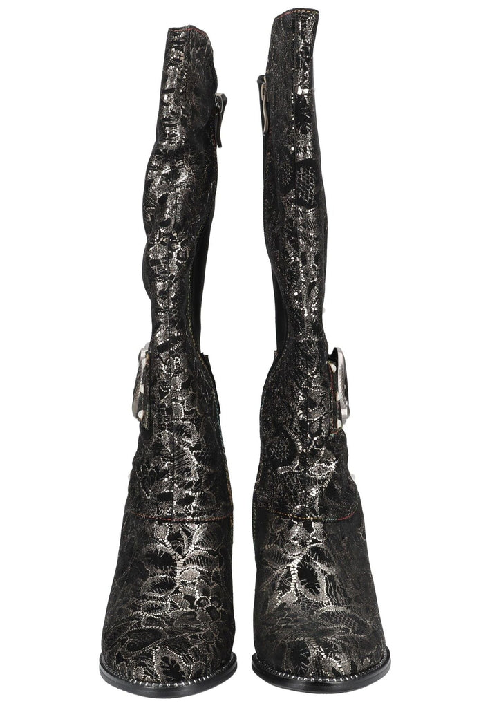 Laura Vita Stiefel Leder/Textil Silber