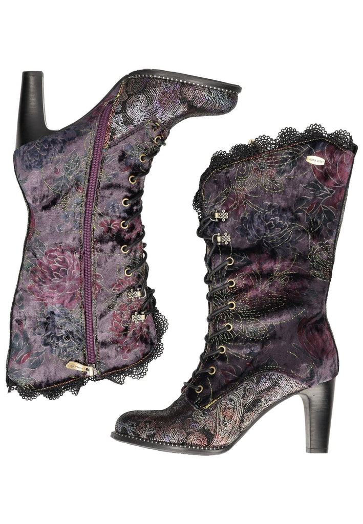 Laura Vita Stiefel Leder/Textil Violet