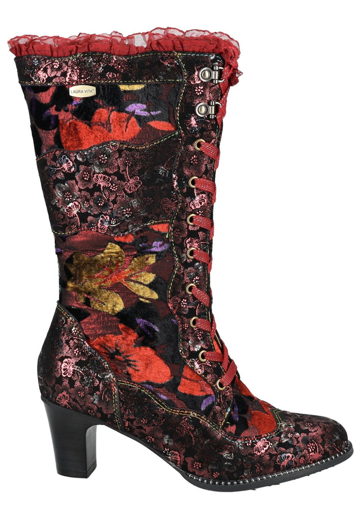 Laura Vita Stiefel Leder/Textil Wine Warmfutter