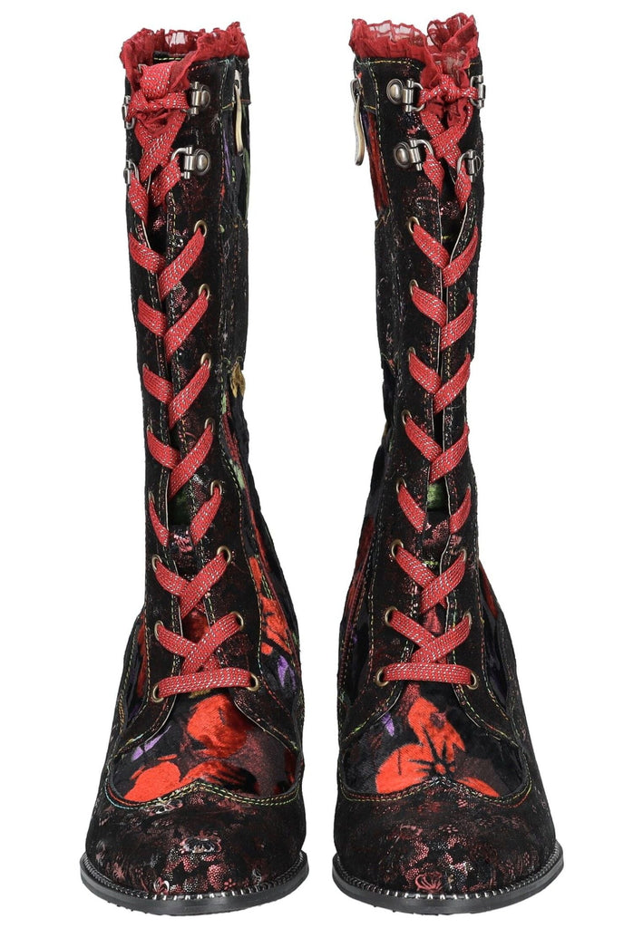 Laura Vita Stiefel Leder/Textil Wine Warmfutter