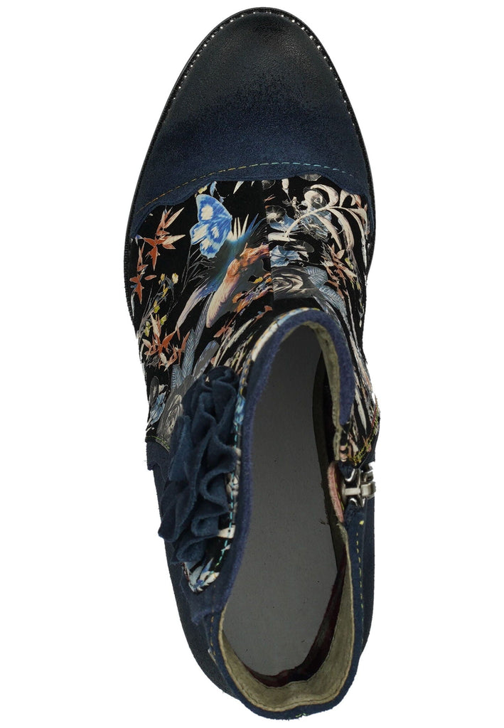 Laura Vita Stiefelette Leder Blau/Schwarz Warmfutter