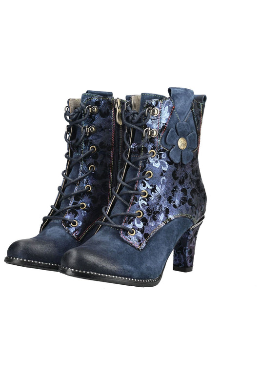 Laura Vita Stiefelette Leder Marine