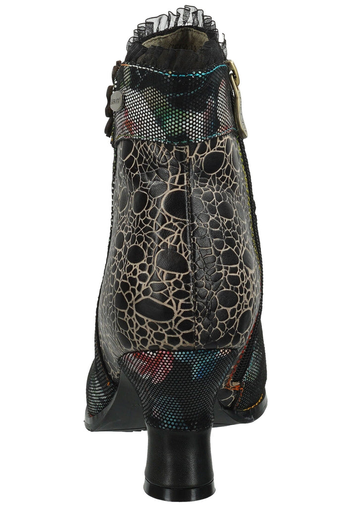 Laura Vita Stiefelette Leder Schwarz Multi Warmfutter