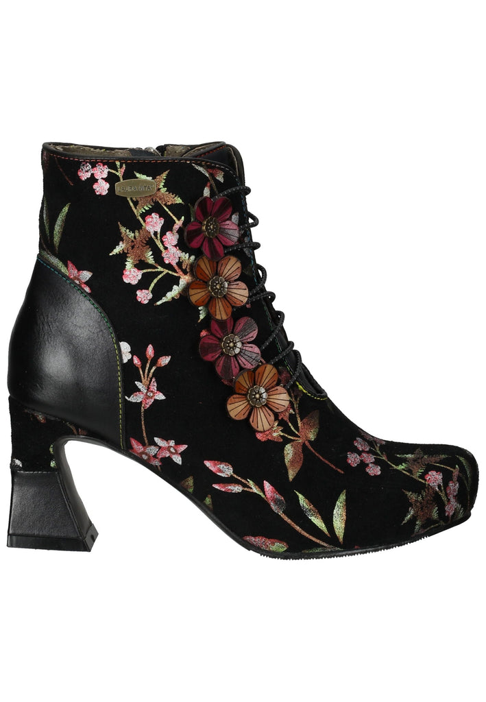Laura Vita Stiefelette Leder Schwarz/Rosa