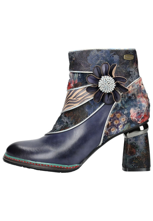 Laura Vita Stiefelette Leder/Textil Blau
