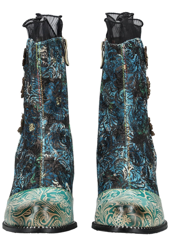 Laura Vita Stiefelette Leder/Textil Blau