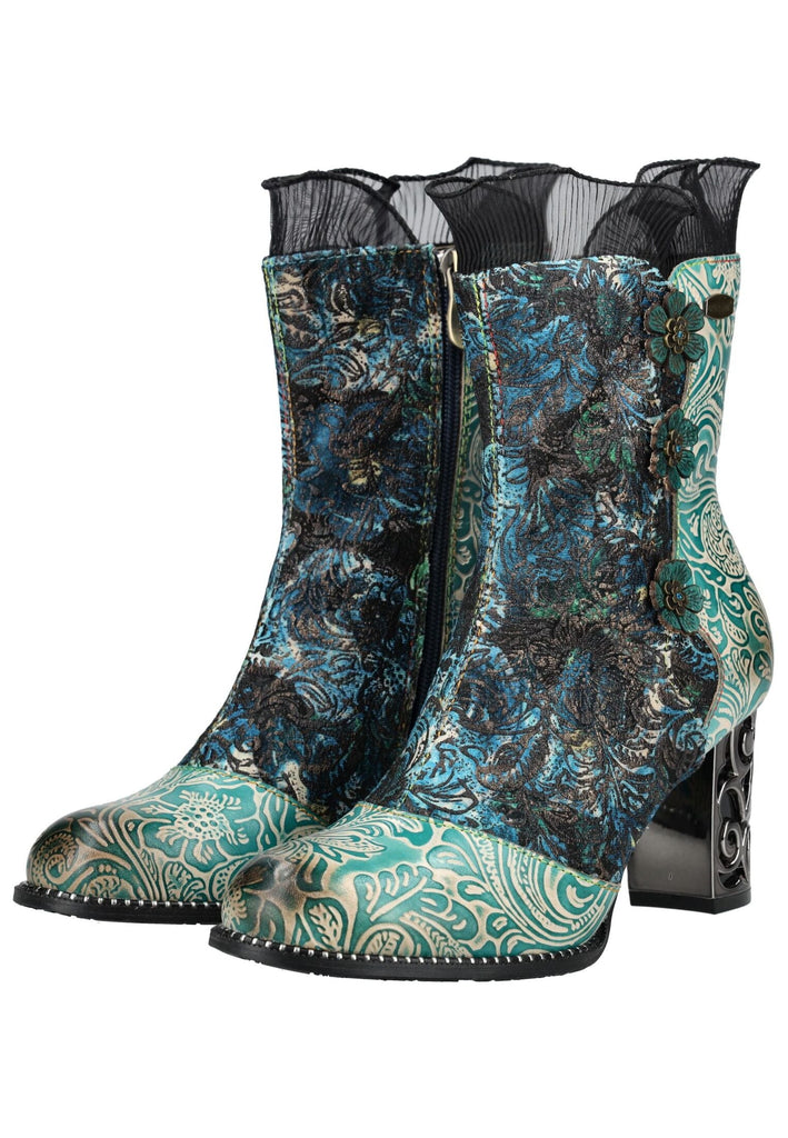 Laura Vita Stiefelette Leder/Textil Blau