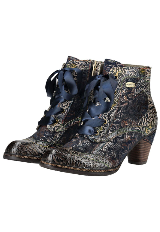 Laura Vita Stiefelette Leder/Textil Blau