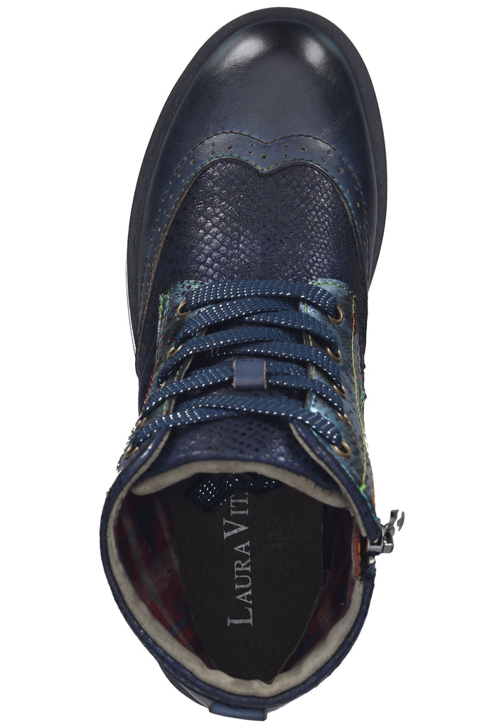 Laura Vita Stiefelette Leder/Textil Blau
