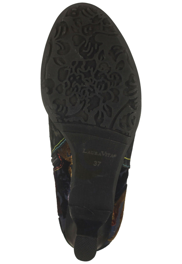 Laura Vita Stiefelette Leder/Textil Blau/Multi Warmfutter