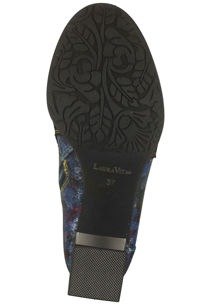 Laura Vita Stiefelette Leder/Textil Blau/Multi Warmfutter