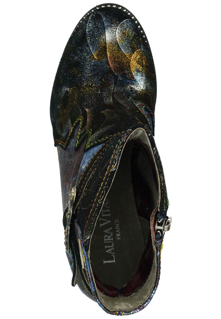 Laura Vita Stiefelette Leder/Textil Blau/Multi Warmfutter