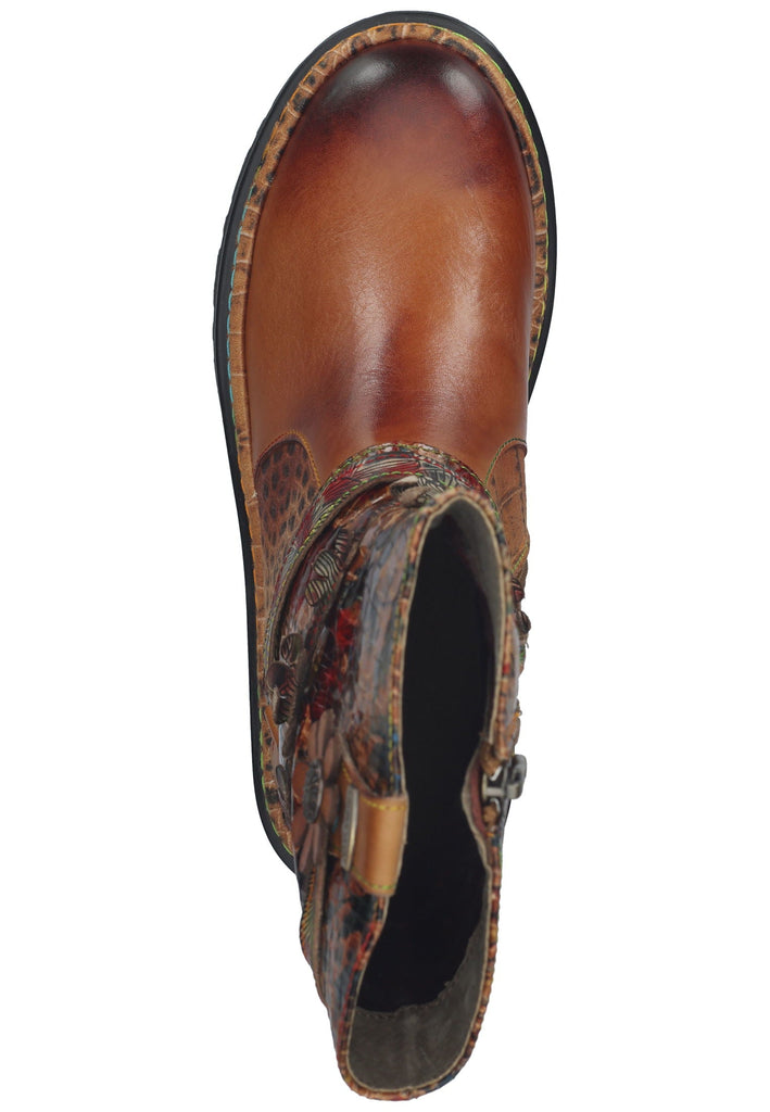 Laura Vita Stiefelette Leder/Textil Cafe