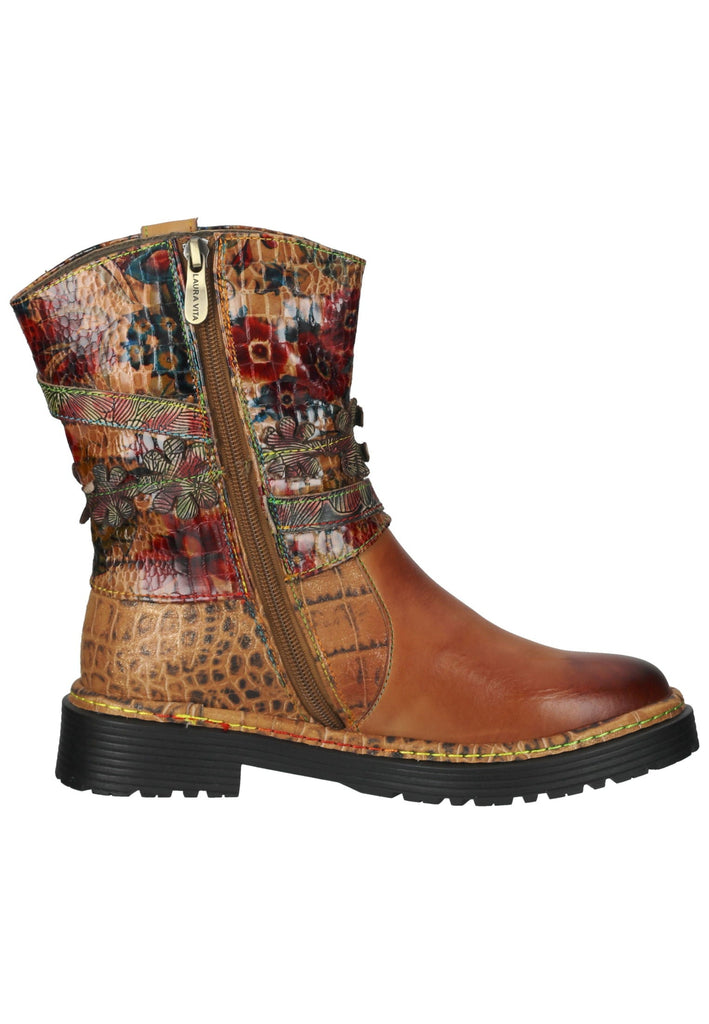 Laura Vita Stiefelette Leder/Textil Cafe