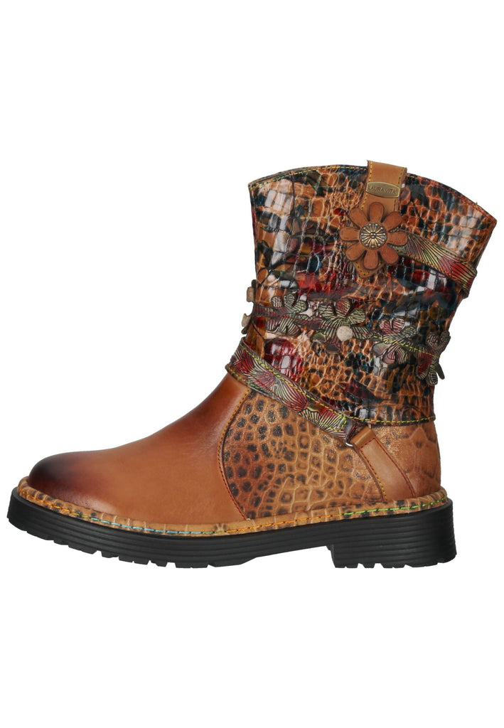 Laura Vita Stiefelette Leder/Textil Cafe