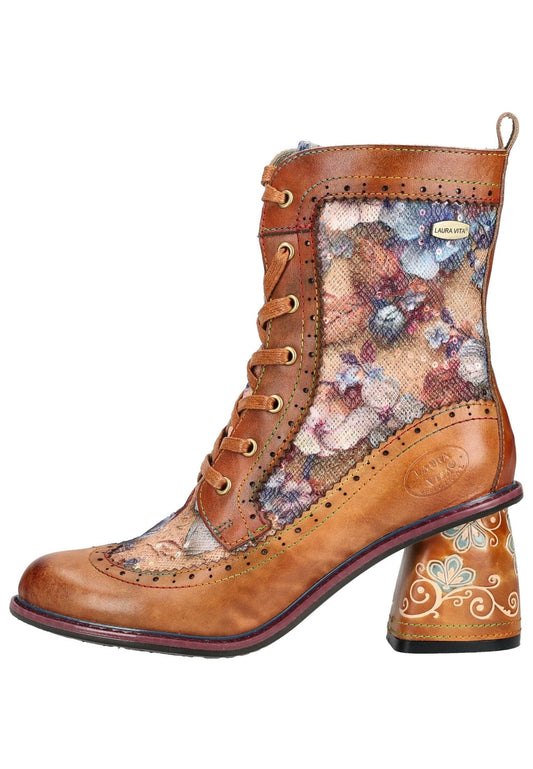 Laura Vita Stiefelette Leder/Textil Camel