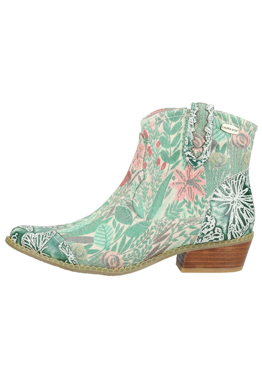 Laura Vita Stiefelette Leder/Textil Grün