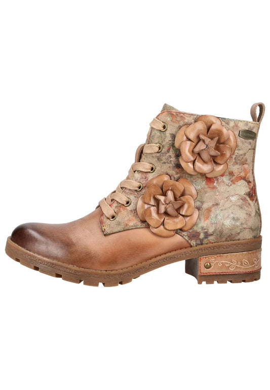 Laura Vita Stiefelette Leder/Textil Hellbraun