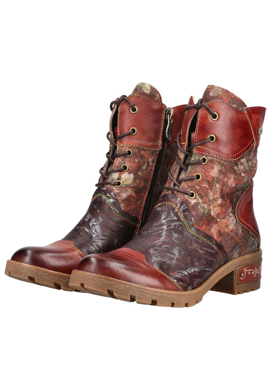 Laura Vita Stiefelette Leder/Textil Kastanie
