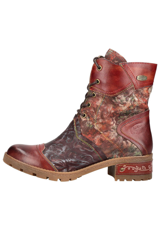 Laura Vita Stiefelette Leder/Textil Kastanie