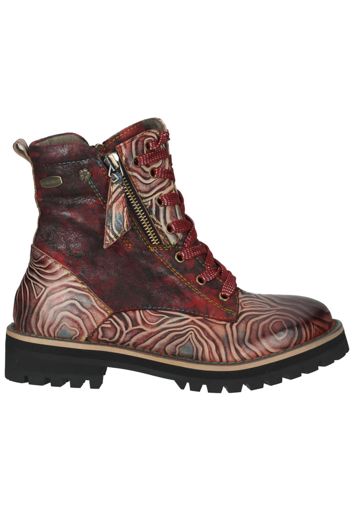 Laura Vita Stiefelette Leder/Textil Rot