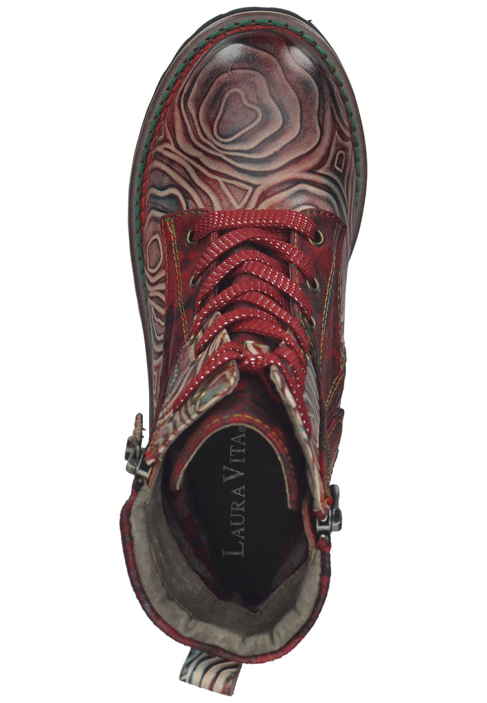 Laura Vita Stiefelette Leder/Textil Rot
