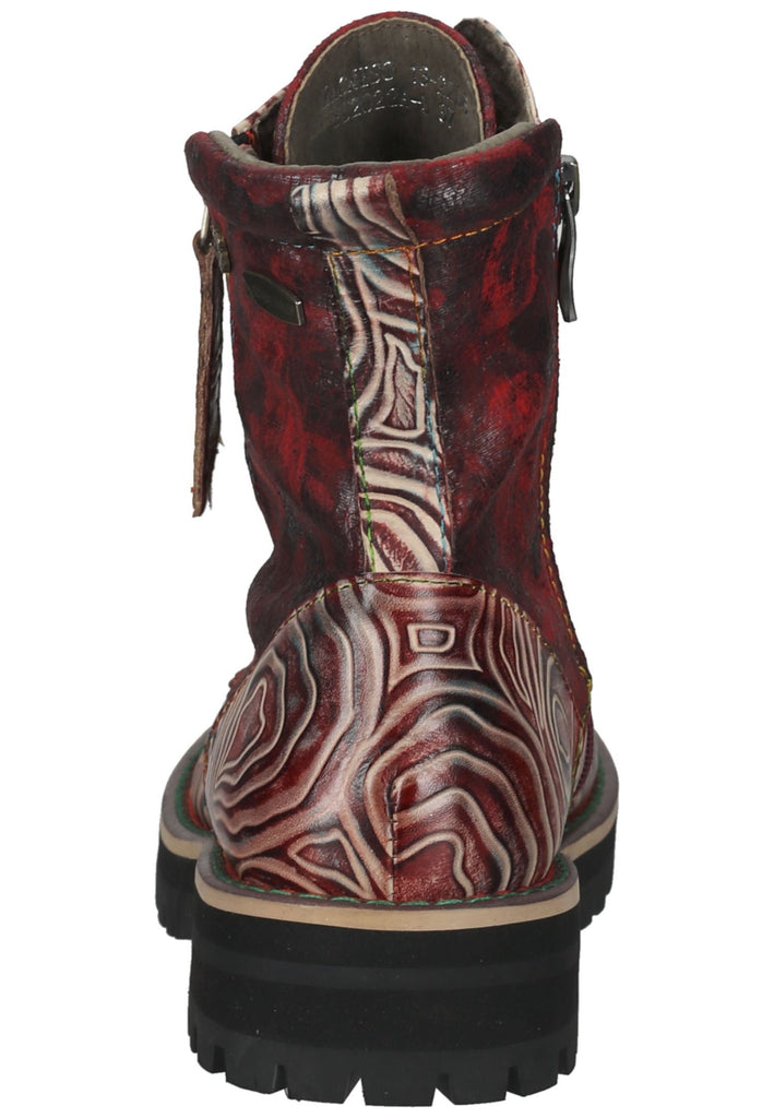 Laura Vita Stiefelette Leder/Textil Rot