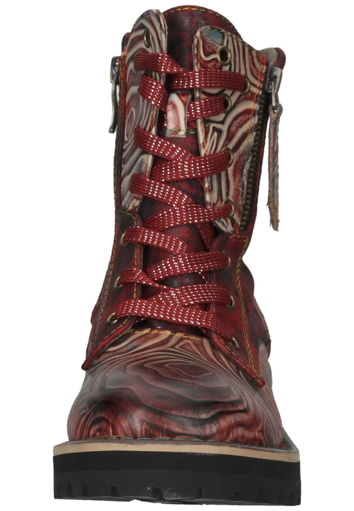 Laura Vita Stiefelette Leder/Textil Rot
